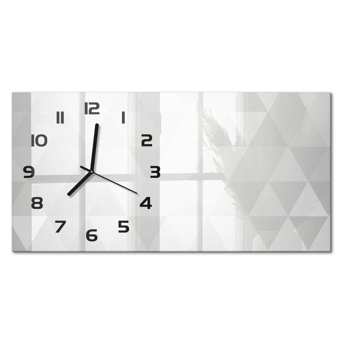 Reloj de Pared Rectangular Decorativo para Hogar Fondo Abstracto 60x30 cm
