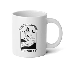 The World is Brighter: Cosmic Butterfly Inspiration, Motivational Jumbo Mug 20oz