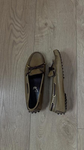 Women Tod's Loafers Beige Leather 36.5