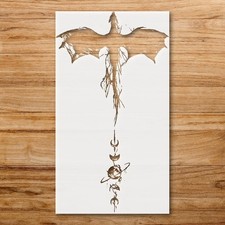 Stylized Dragon Silhouette Wall Art Reusable Stencil - StencilAir