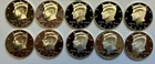2000-S thru 2009-S 90% Silver Proof Kennedy 10 Half Dollars $5.00 Face Value FV