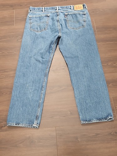 Men's Levis 505 Regular Fit Denim Jeans 42x32 Blue Cotton Modern - Imagen 4 de 5