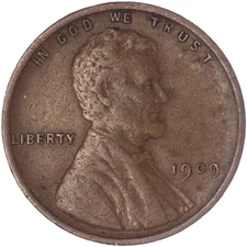 1909 (P) Lincoln Wheat Cent Very Fine Penny VF
