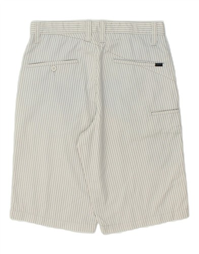 VOLCOM Mens Chino Shorts W30 Medium Grey Striped Polyester IL18 - Picture 2 of 3