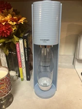 SodaStream Terra Misty Blue Color Sparkling Water Maker Machine w/bottle
