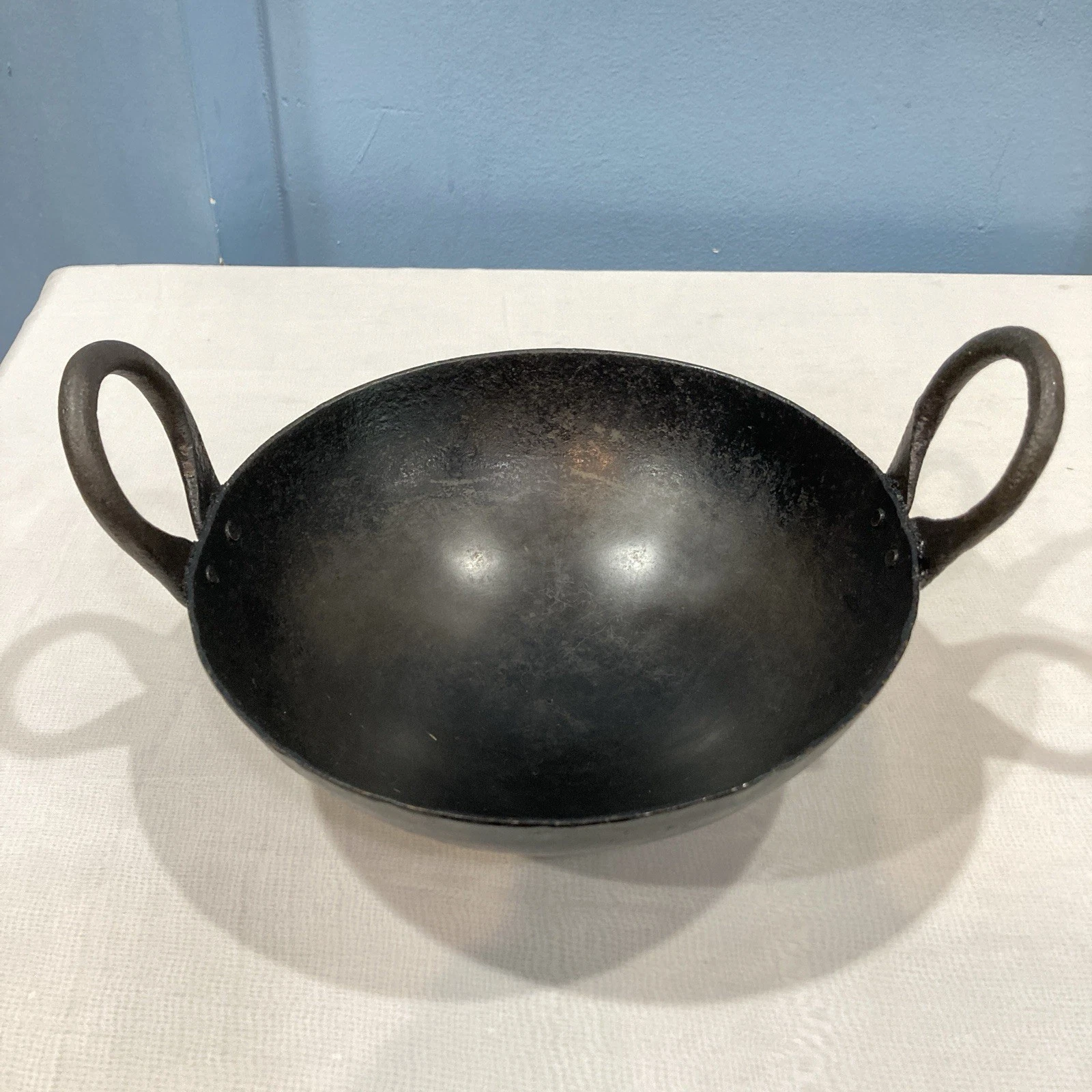 Traditional Iron Kadai Deep Frying Pan Wok 8 Inch
Opens in a new window or tab