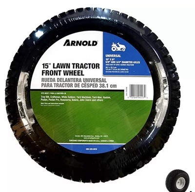 15” Riding Lawn Mower Tractor Front Wheel Replacement Tire for