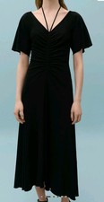 BNWT MANGO X VICTORIA BECKHAM BLACK KNITTED MIDI DRESS SIZE M UK 10/US 6