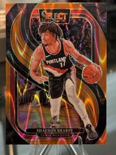 2024-25 Panini Select - Premier Level Shaedon Sharpe #152 Orange Tectonic Prizm