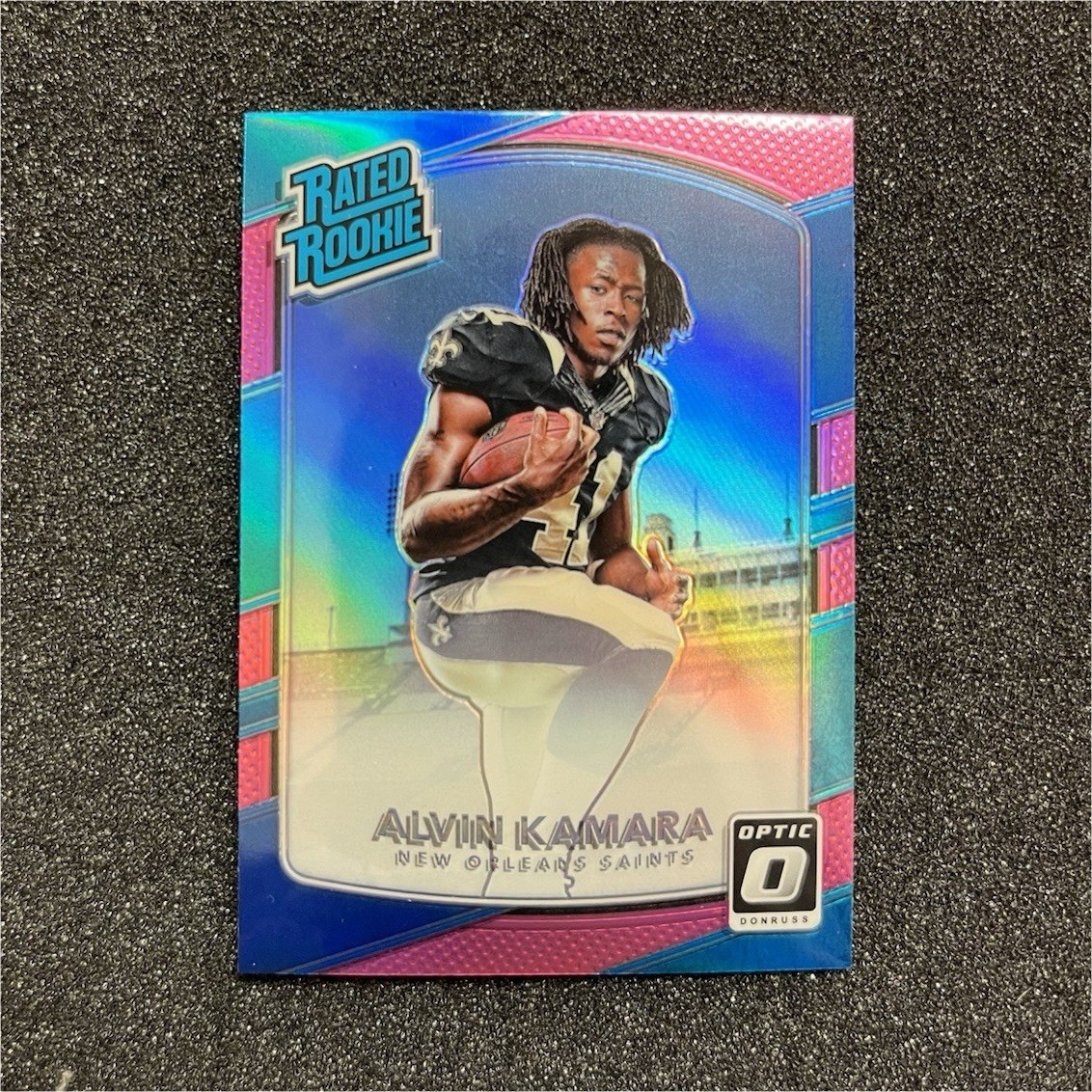 2017 Panini Donruss Optic Rated Rookie Alvin Kamara Saints Pink Prizm #199