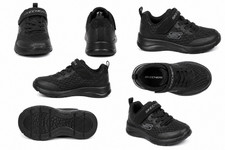 Image of Skechers Dynamight 2 Infant Trainers Kids Boys Girls Black Sports Shoes