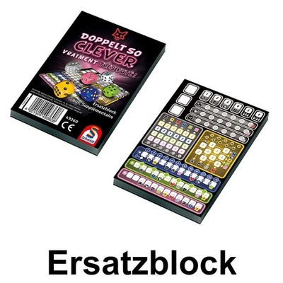 Doppelt so clever Ersatzblock Zusatzblock 75 Blatt Block Schmidt Spiele 49360