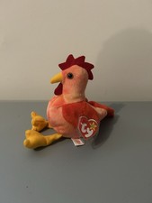 Ty Retired Beanie Baby 1996-Strut the Chicken-Plush With Original Tag