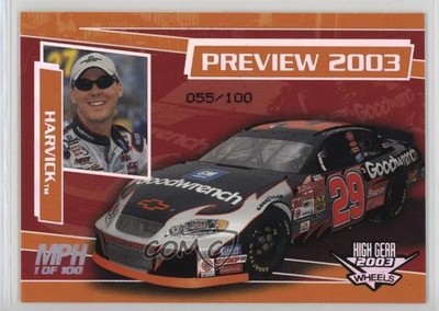 2003 Wheels High Gear MPH 55/100 Kevin Harvick #M71 0q3