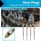4 x Bosch Glow Plugs Suitable for Toyota Hilux KUN26 1KD-FTV 3.0L 05-15