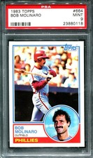 1983 Topps #664 Bob Molinaro PSA 9 MINT