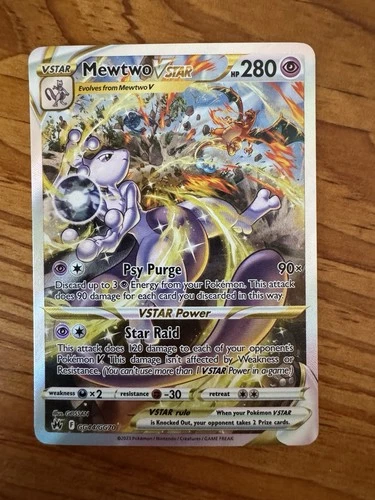 Mewtwo VSTAR Crown Zenith: Galarian Gallery Holo Card GG44/GG70