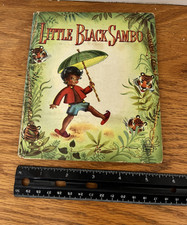 LITTLE BLACK SAMBO vintage children's Whitman Tell-A-Tale Book no writing 1950
