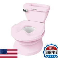 Ingenuity My Size Potty Pro Pink Infant Training Toilet, Flushing Sound, 18m-50l