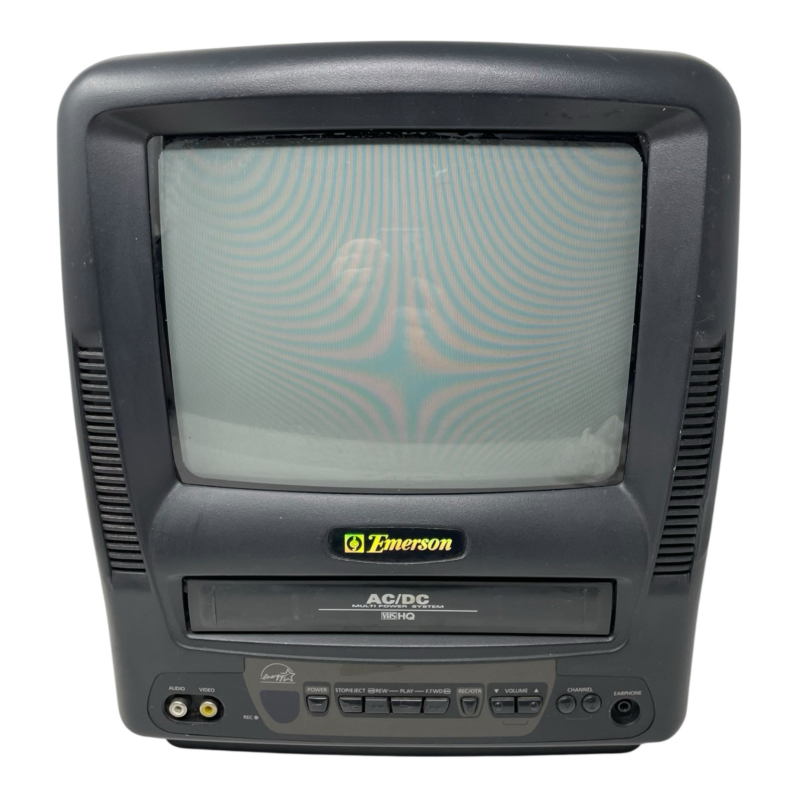 Vintage Emerson CRT 9&rdquo; TV/VCR Combo VHS Player Retro Gamin