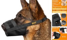 Dog Muzzle for Large Medium Small Dogs, Adjustable Fit, Soft  Sturdy Fabric,