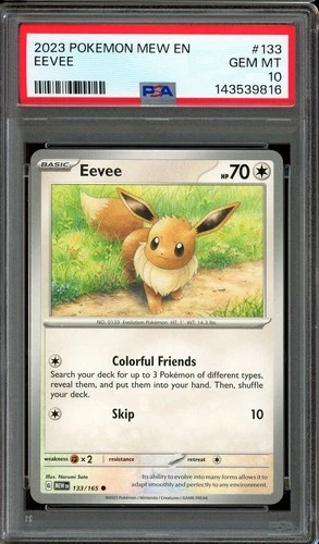 Pokemon TCG Scarlet & Violet 151 #133 Eevee English PSA 10 Low Pop