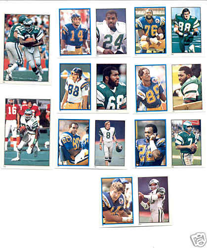 1985 Philadelphia Eagles Sticker Set RON JAWORSKI JOHN SPAGNOLA MIKE QUICK - Picture 1 of 1