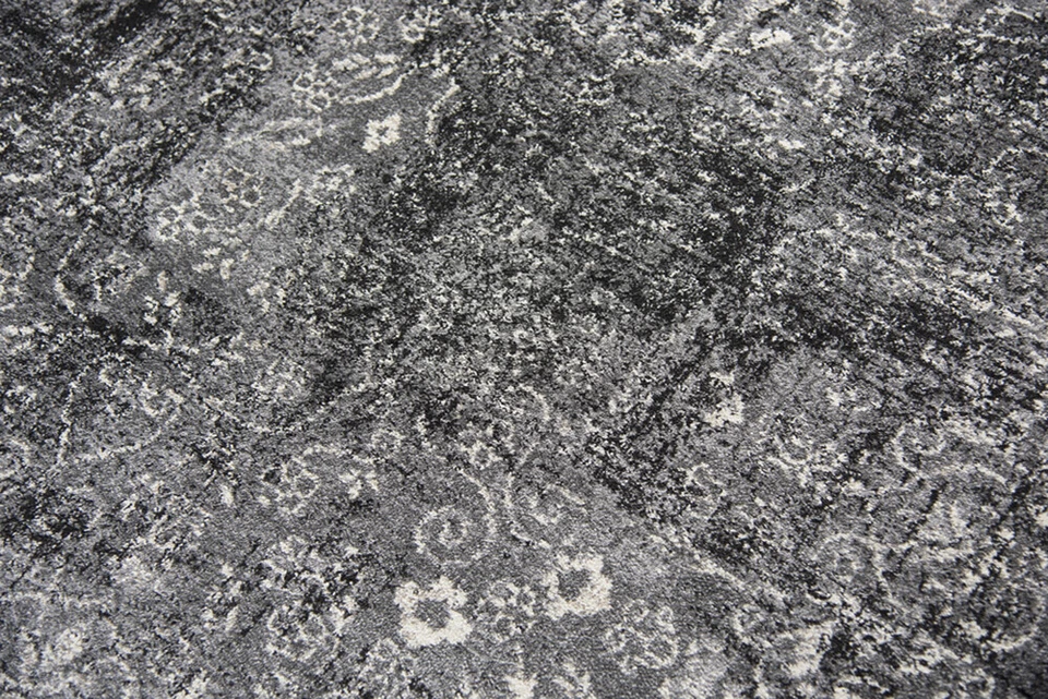 Rizzy Rugs Gray Transitional Casual Faded Distressed Area Rug Floral PN6971 - Image 4 of 4