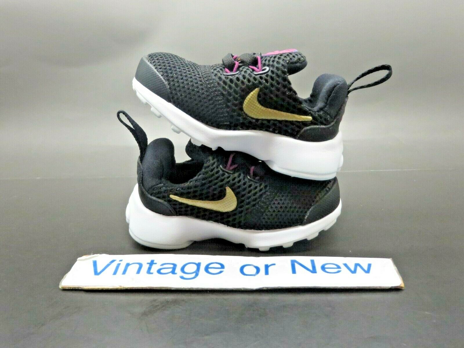 Girls' Nike Presto Fly Black Gold Berry 