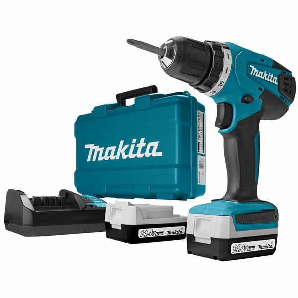 Makita DF347D 14,4V Akku-Bohrschrauber mit 2x1,3Ah Akkus und Ladegerät  online kaufen | eBay