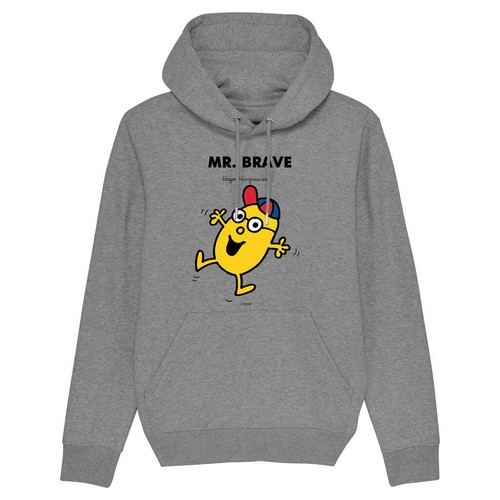 Mr Men Pullover Hoodie Mr. Brave Organic Cotton Long Sleeve Kids Top Hoody - Picture 9 of 13