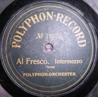 78RPM Polyphon Orchestra Herbst Al Fresco Intermezzo Bohmelt Postmarsch Crack!!!