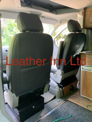 Vw Transporter T4 Seat Covers 2 Captain Seats With 4 Armrest With Vw logo - Picture 3 of 3