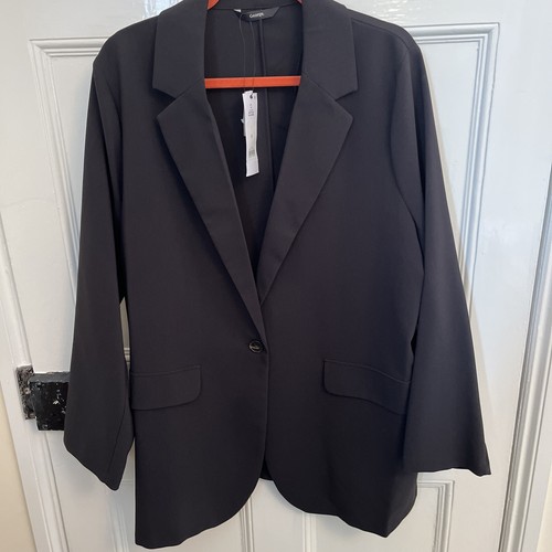 Black Jacket Size 20 Uk Womens Smart Work Suit Blazer Ladies