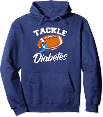 Tackle Diabetes T1D Warrior Diabetes Awareness Unisex Hooded Sweatshirt