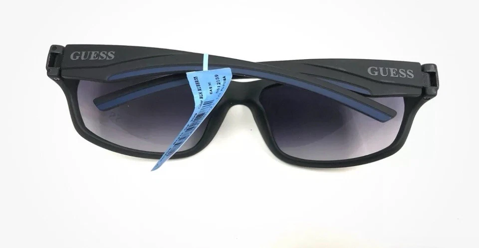 GUESS надежном солнцезащитные очки $75 черный/синий-серый объектив новый мужской  - Изображение 4 из 4