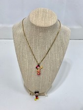 Vintage Disneyland Disney Mickey Mouse Minnie Necklace w/ Pendant - 3D