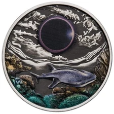 2 oz 2023 Ningaloo Eclipse Antiqued Colourized Silver Coin | Perth Mint
