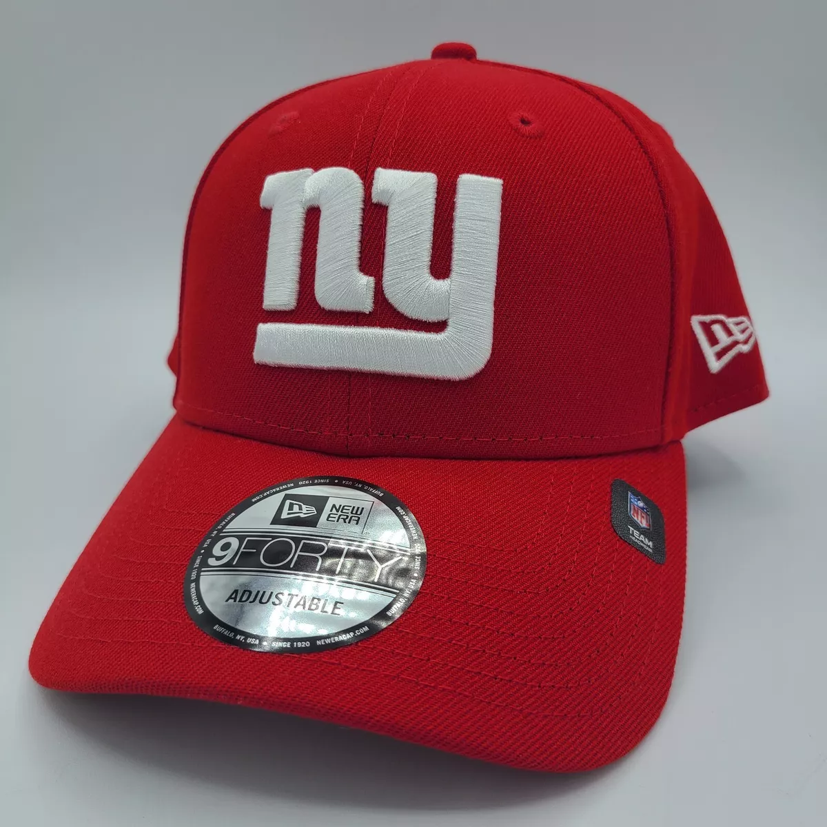 New York Giants Hat New Era 9Forty Football Adjustable Cap Red Clean White  Logo