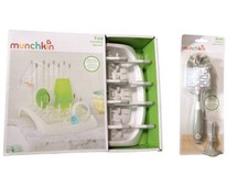 Munchkin Fold Baby Bottle Countertop Drying Rack  Brush