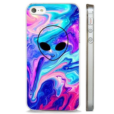 Psychedelic Trippy Alien Martian Clear Phone Case Cover Fits Iphone 5 6 7 8 X Ebay