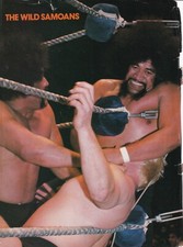 Rick Martel The Wild Samoans Pro Wrestling Magazine Cover Page WWF WWE NWA
