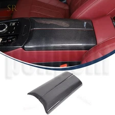 Real Carbon Fiber Center Armrest Storage Box Cover Fits 2024+ BMW 5 Series G60