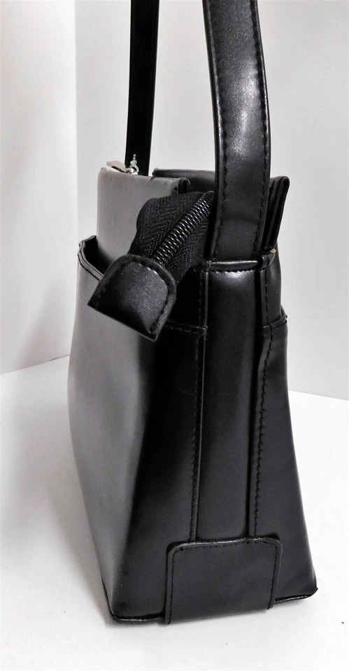 Bolso de hombro Lederer Paris vintage de cuero negro Foto 3 de 4