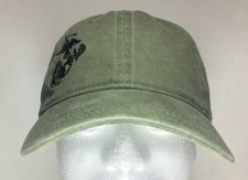 EGA Military - Dad Hat - Washed Pigment Dyed Olive - Black Logo - Brand New