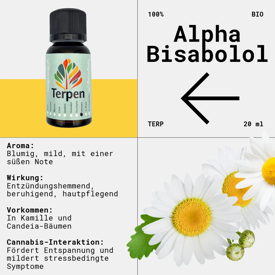 GEBO GEFTI HYDROPONICS Alpha - Bisabolol 20 ml | Reines Terpen