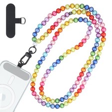 Aolcev Cell Phone Lanyard Universal Beaded Phone Strap Crossbody with Tether ...