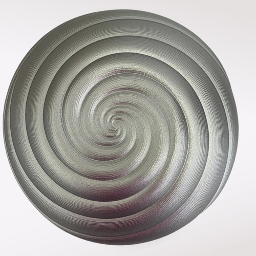 Tazón para servir vidrio gris y plateado vidrio artístico pieza central decoración - Imagen 3 de 5