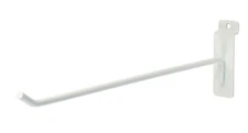 Lot of 25 White 12" Slatwall Peg Hooks Slat Wall Display 6mm Diameter Tubing
