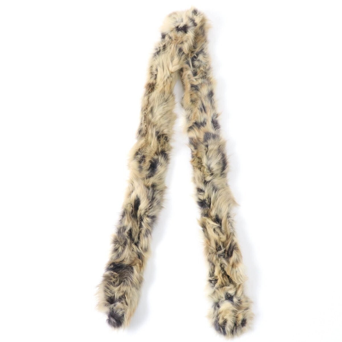 小物 FENDI Fur & Cashmere Stole Muffler FENDI Vintage Logo Rabbit Fur Scarf Wrap Shawl Brown Beige